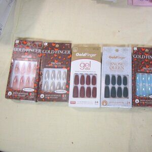GOLD FINGER NAIL KITS, READY TO WEAR GEL KITS, $EACH BUNDLE & SAVE